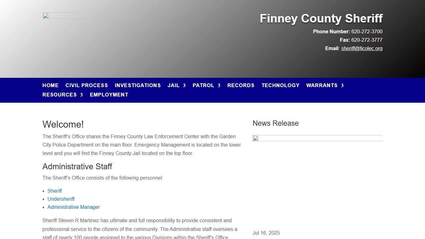 Finney County, KS - Sheriff Office |